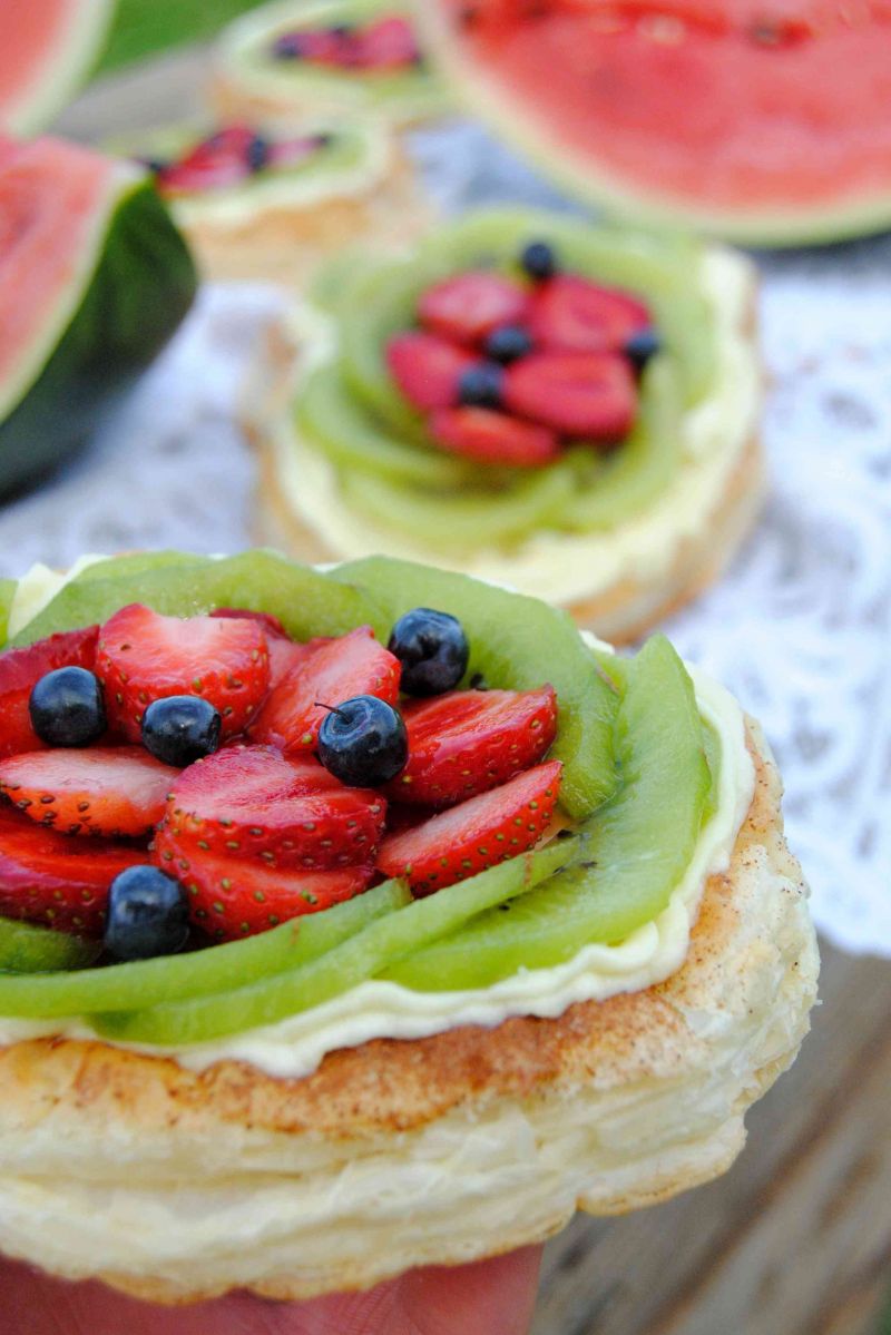 Owocowe arbuzy na cieście francuskim