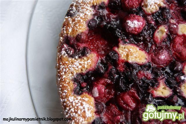 Owocowe ciasto migdałowe z białek   Owocowe ciasto migdałowe z białek