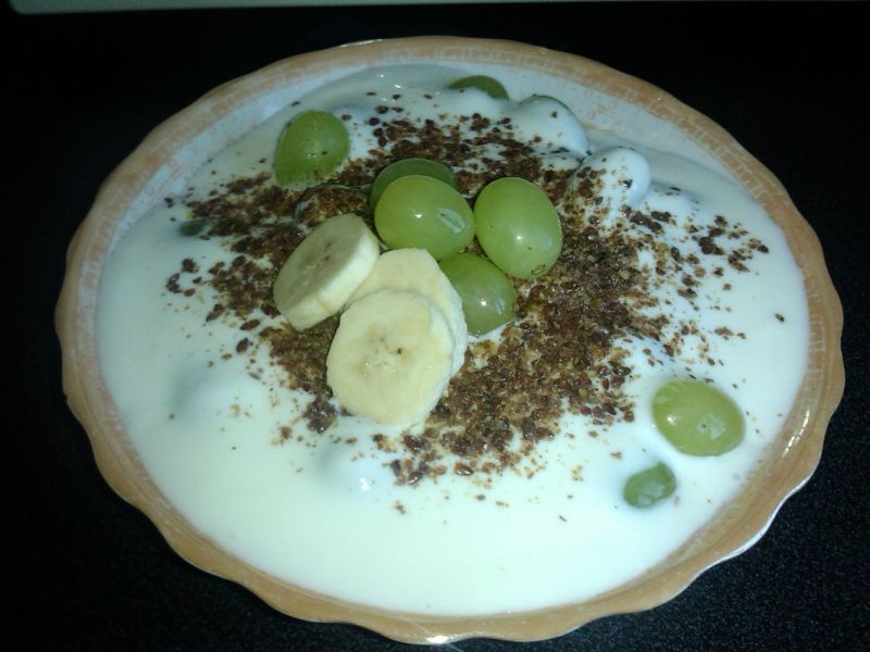 Owocowe śniadanie z siemieniem lnianym