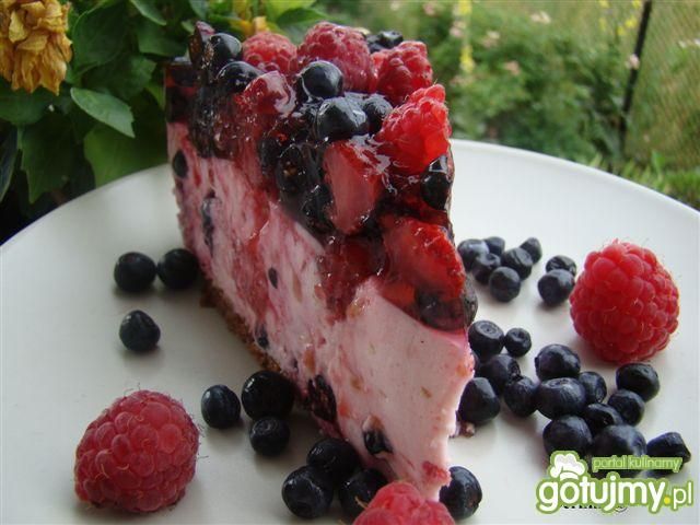 Owocowy sernik na zimno