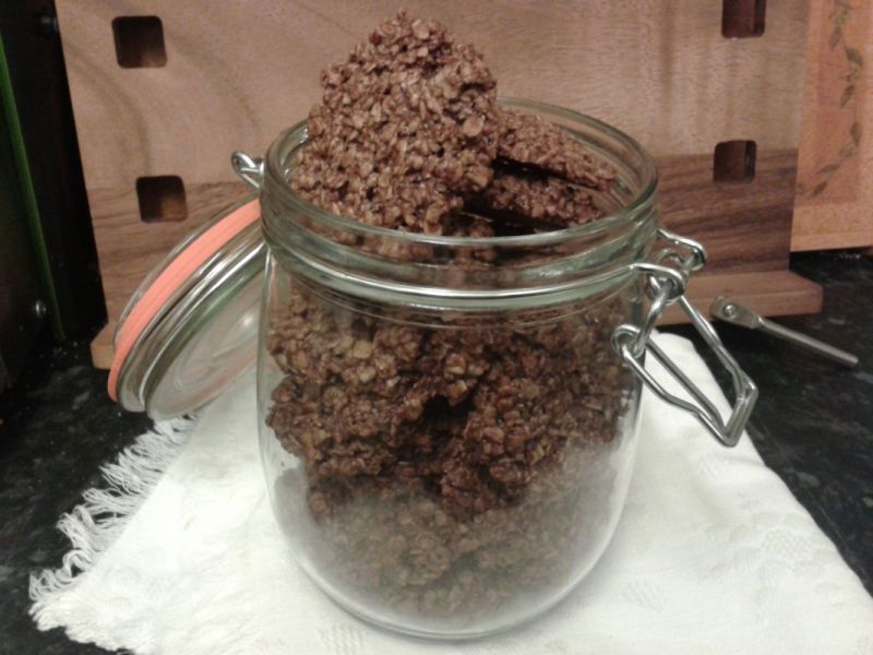 Owsiane ciasteczka z migdałami i kakao  Owsiane ciasteczka z migdałami i kakao