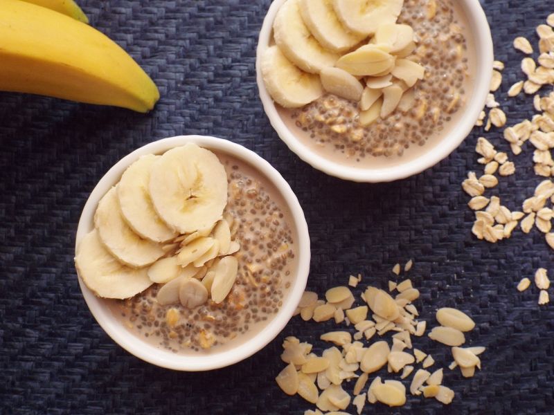 Owsianka cappuccino z chia i bananem Owsianka cappuccino z chia i bananem
