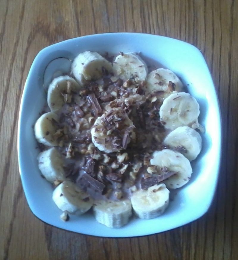 Owsianka z nutellą i bananem Owsianka z nutellą i bananem