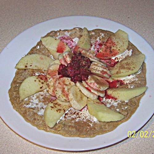 Owsiany omlet z owocami Owsiany omlet z owocami