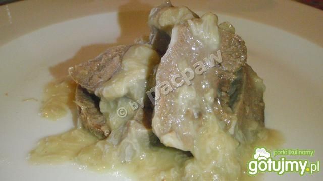 Ozorki wieprzowe polane sosem Ozorki wieprzowe polane sosem