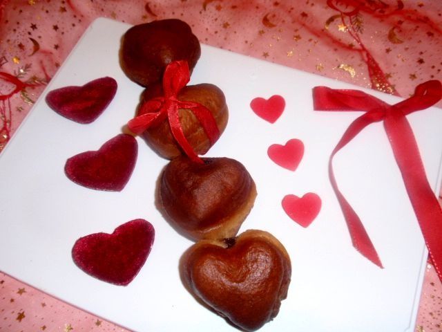 Paczki serduszkowe z cynamonem