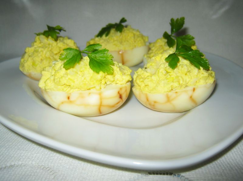 Pajęczynkowe jajka z farszem Pajęczynkowe jajka z farszem