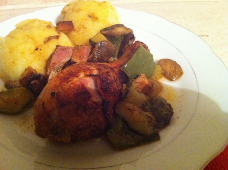 Pałeczki z warzywami i boczkiem Pałeczki z warzywami i boczkiem