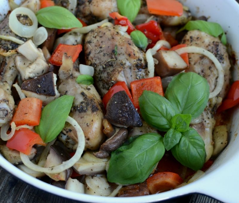 Pałki pieczone z borowikami i papryką Pałki pieczone z borowikami i papryką