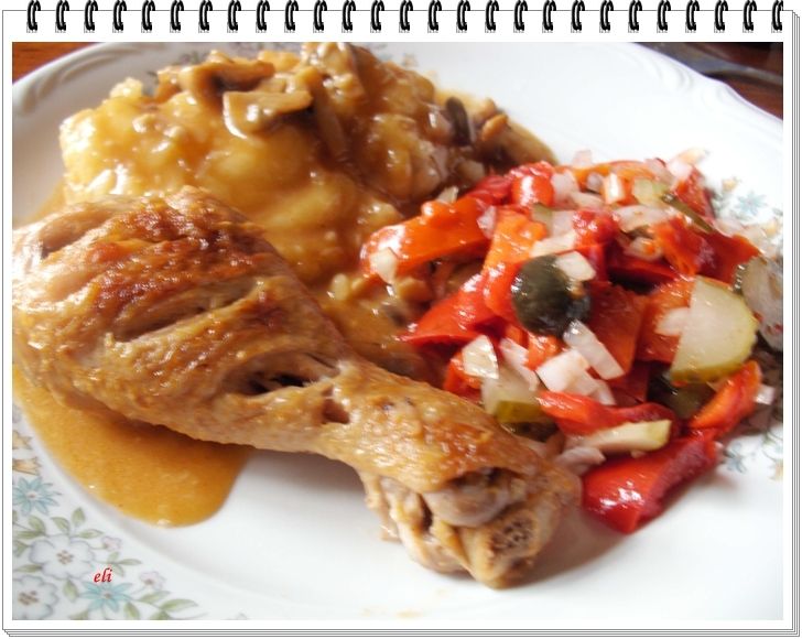 Pałki z kurczaka Eli z pieczarkami