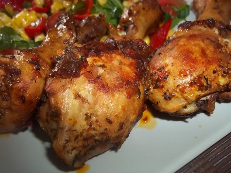 Pałki z kurczaka na ostro