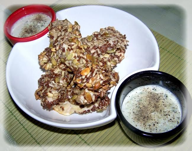 Paluchy z kurczaka panierowane w ziarnach