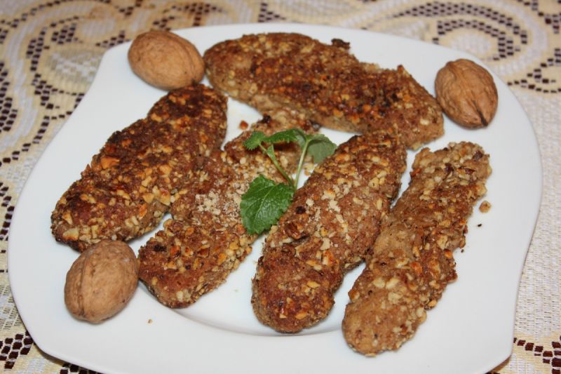 Paluszki rybne w orzechach Paluszki rybne w orzechach