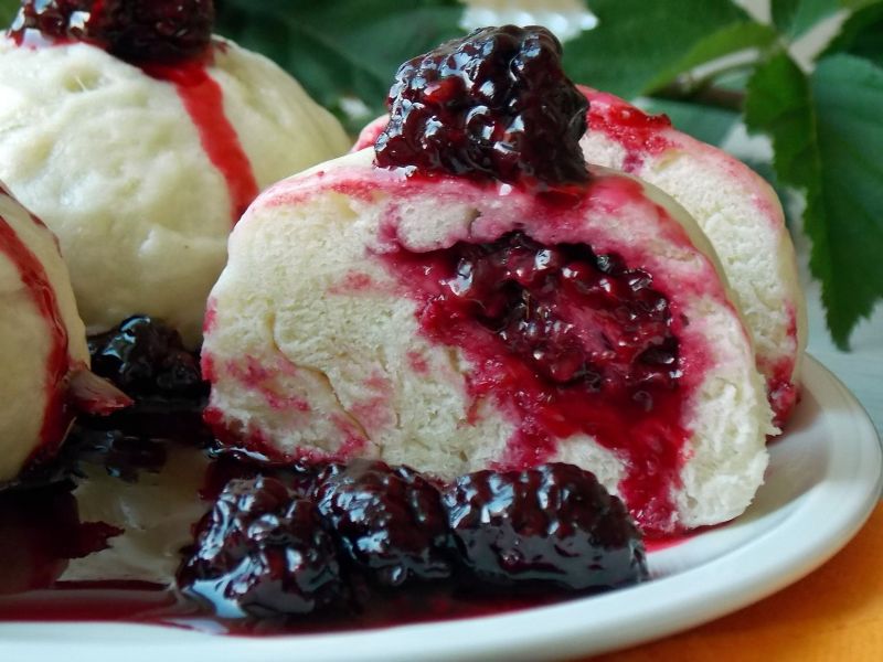 Pampuchy z jeżynami