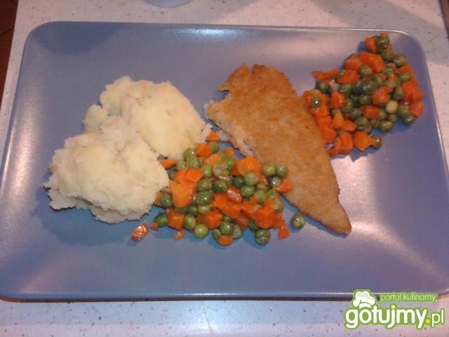 Panga z serem żółtym w panierce Panga z serem żółtym w panierce