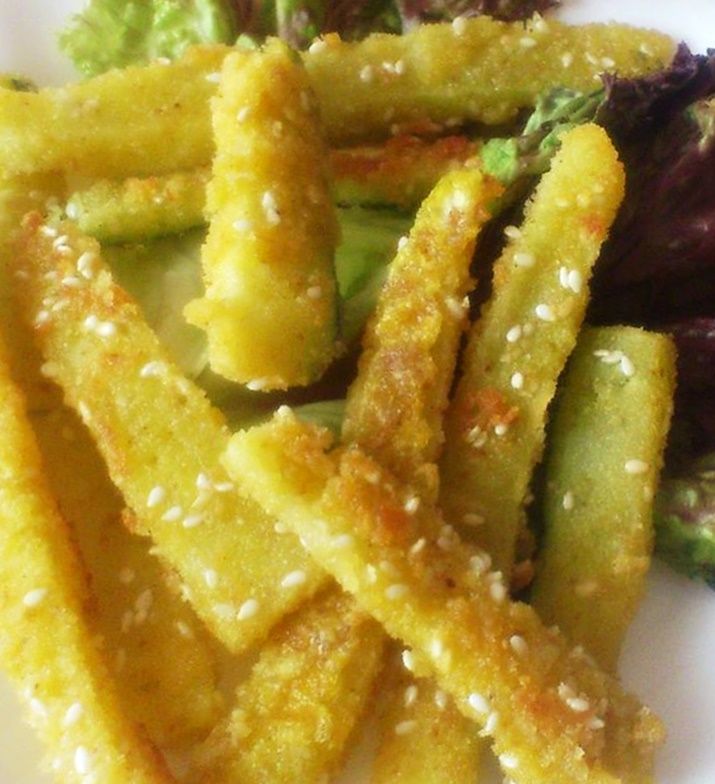 Panierowane a'la frytki z cukinii