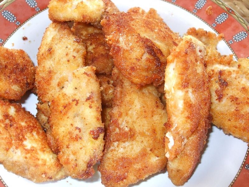 Panierowane kawałki kurczaka Panierowane kawałki kurczaka