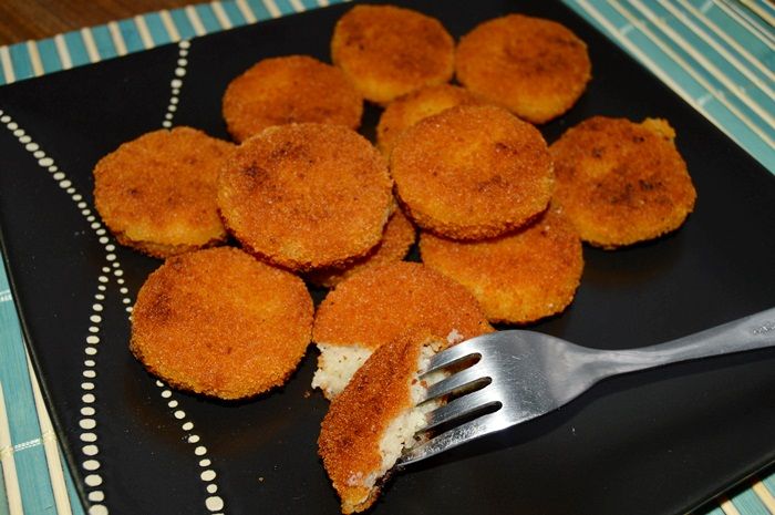 Panierowane kotlety rybne z kaszą jaglaną