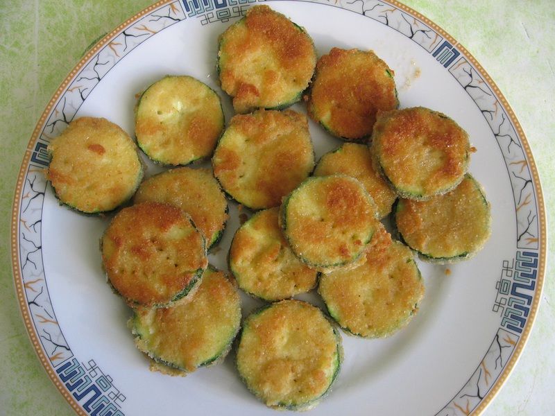 Panierowane krążki cukini