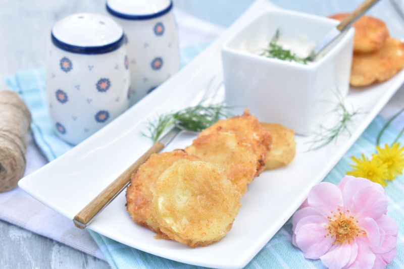 Panierowane krążki cukinii Panierowane krążki cukinii