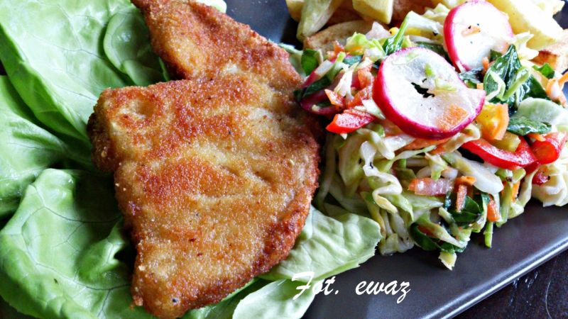 Panierowane steki z rekina