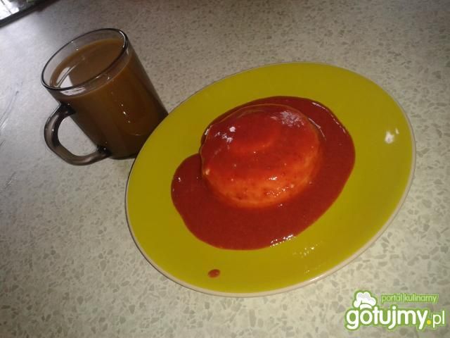 Panna Cotta  w polewie truskawkowej Panna Cotta  w polewie truskawkowej