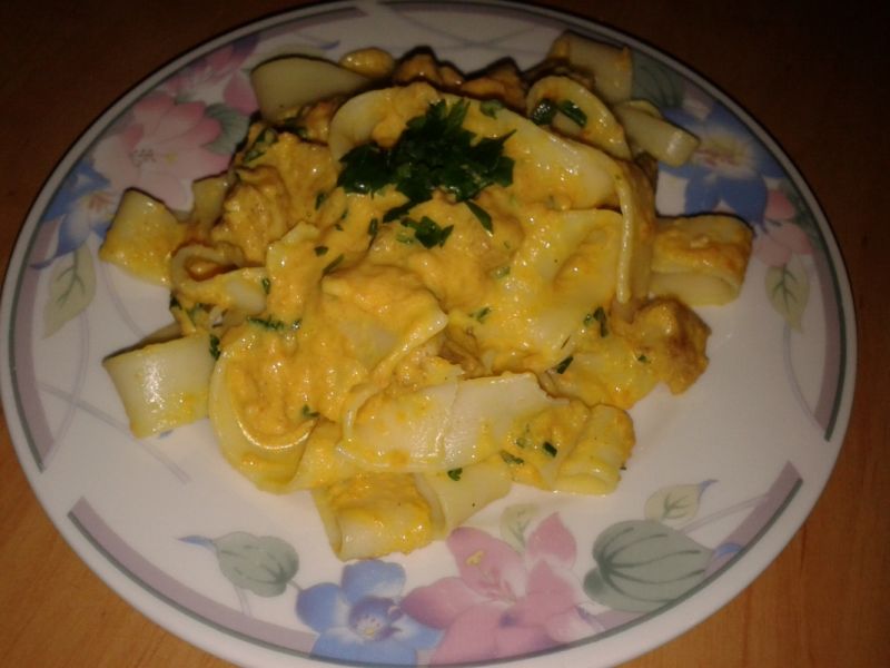 Papardelle w sosie marchewkowo-śmietankowym Papardelle w sosie marchewkowo-śmietankowym