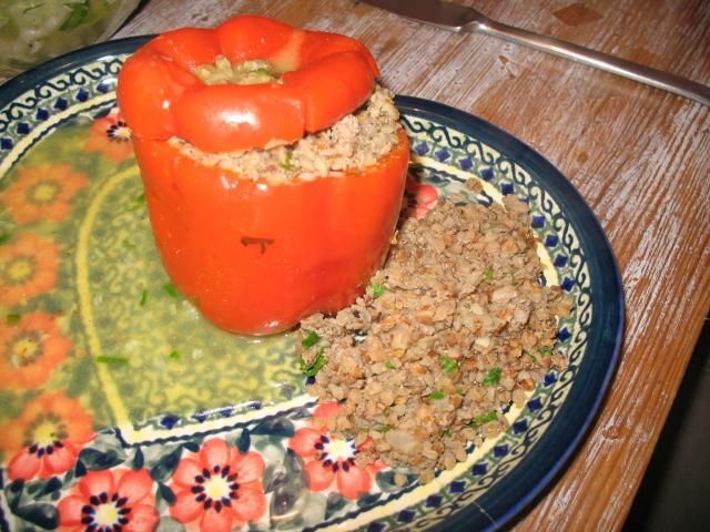 Papryka nadziewana wątróbką Papryka nadziewana wątróbką