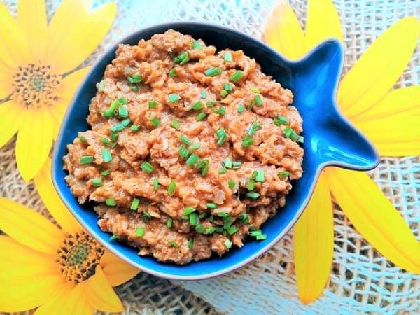 Paprykarz rybny z ryżem i marchewką