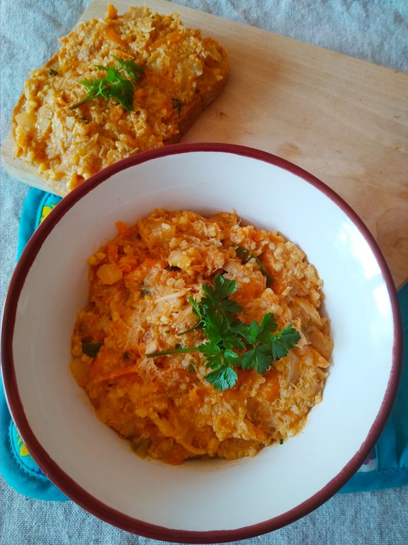 Paprykarz szczeciński z kasza jaglana Paprykarz szczeciński z kasza jaglana