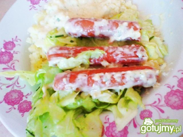 Paróweczki w sosie carbonara  Paróweczki w sosie carbonara