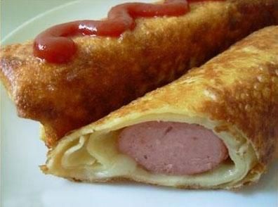 Parówki w cieście naleśnikowym