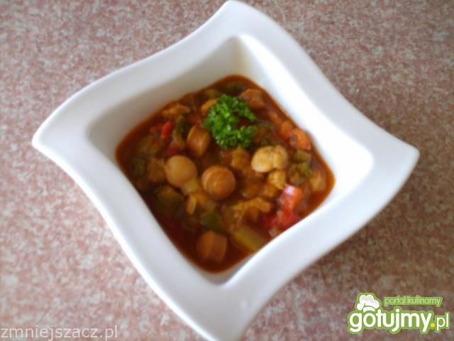 Parówki z papryką i pomidorami Parówki z papryką i pomidorami