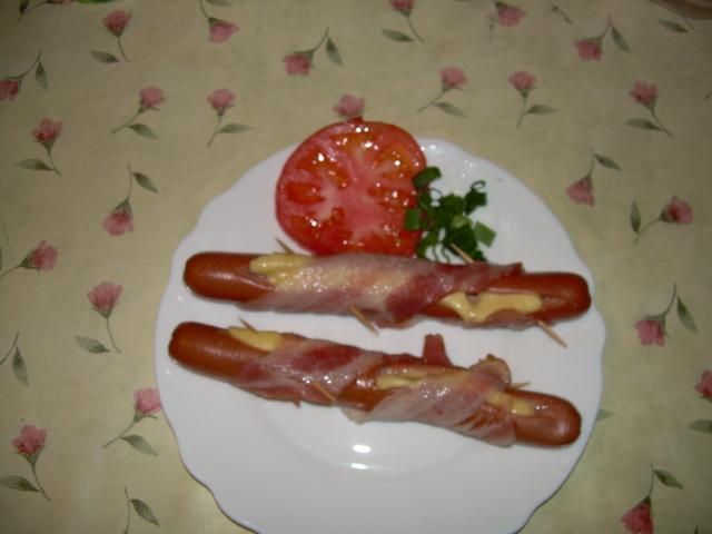 parówki zawijane boczkiem