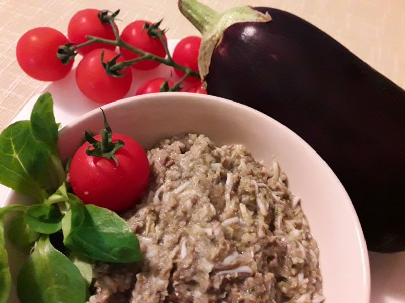 Pasta z bakłażana z sardynkami Pasta z bakłażana z sardynkami