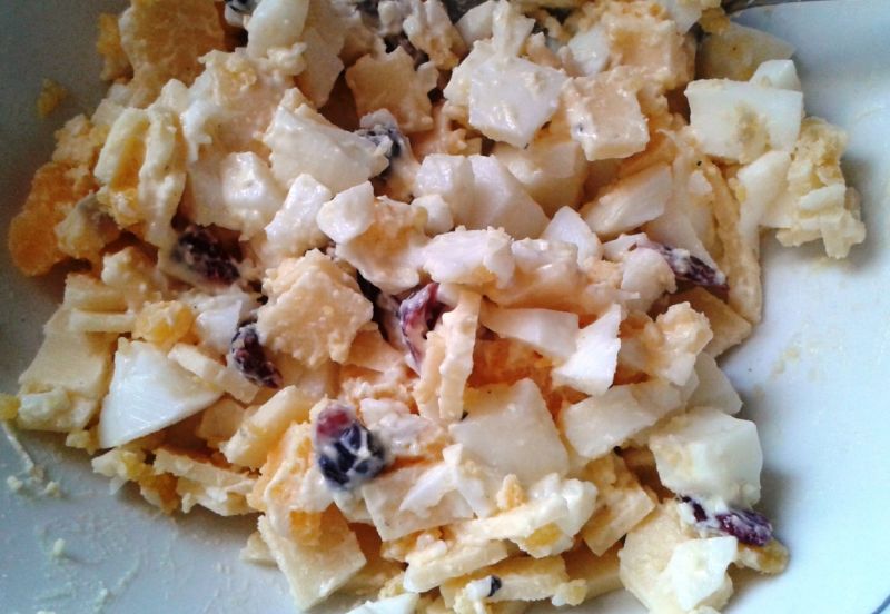 Pasta z jajkiem i żurawiną  Pasta z jajkiem i żurawiną