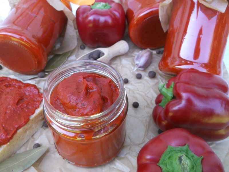 Pasta z pieczonej papryki 