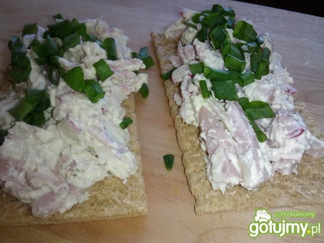 Pasta z twarożku i szynki konserwowej Pasta z twarożku i szynki konserwowej