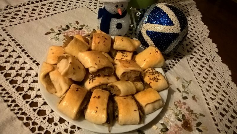 Paszteciki z kapustą i grzybami