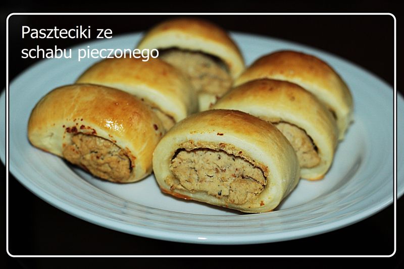 Paszteciki ze schabu pieczonego Paszteciki ze schabu pieczonego