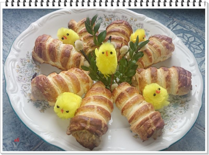 Pasztet bez pieczenia w rurkach francuskich.