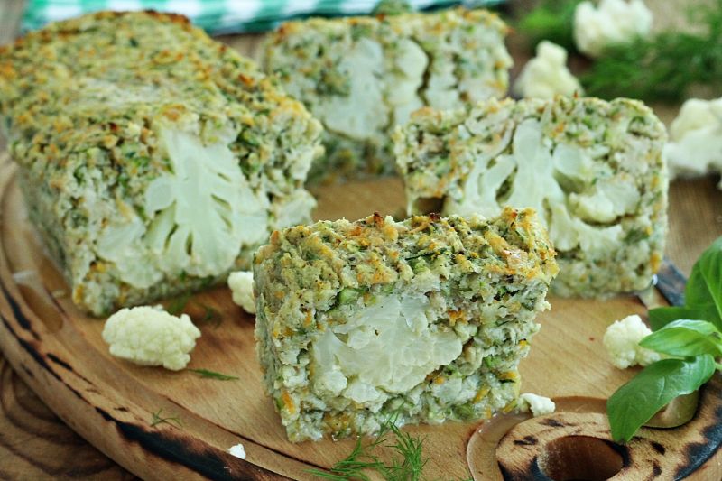 Pasztet z dorsza kalafiora i cukinii 