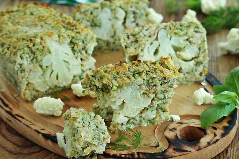 Pasztet z dorsza kalafiora i cukinii 