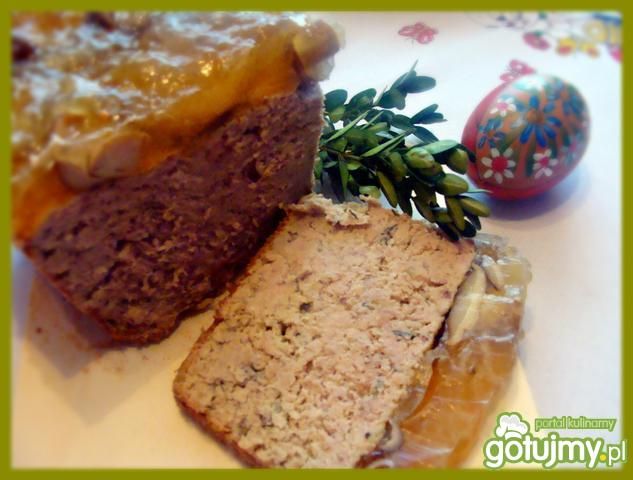 Pasztet z galaretką i grzybami  Pasztet z galaretką i grzybami