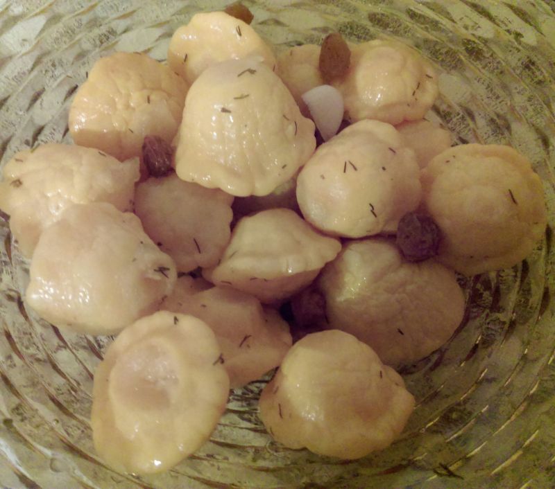 Patisony marynowane z rodzynkami 