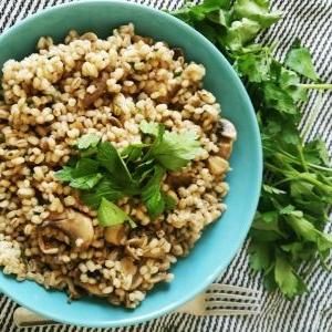 Pęczak z pieczarkami