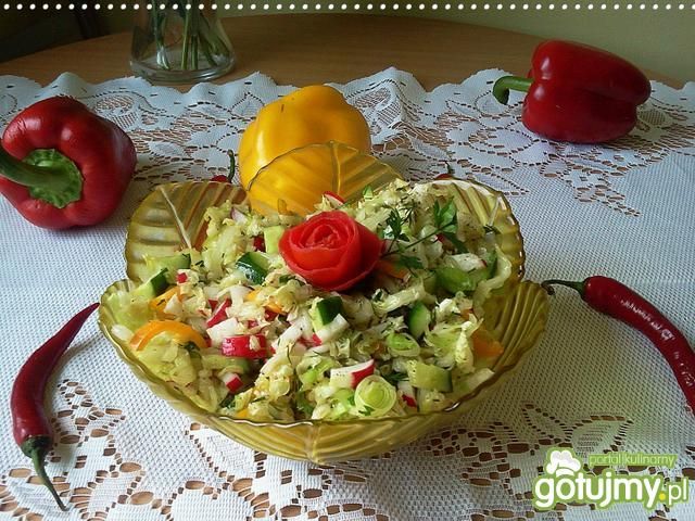 Pekinka z porem oraz octem balsamicznym Pekinka z porem oraz octem balsamicznym