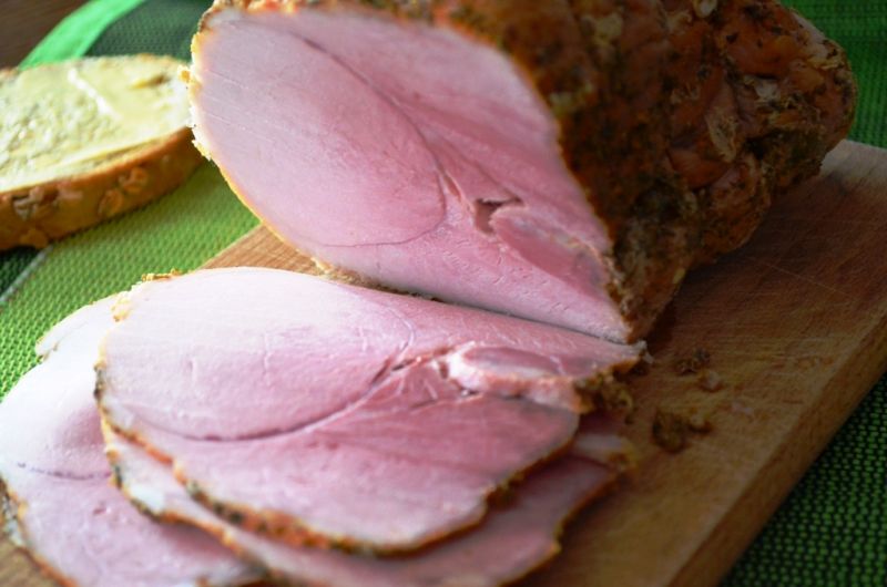 Peklowany schab i szynka