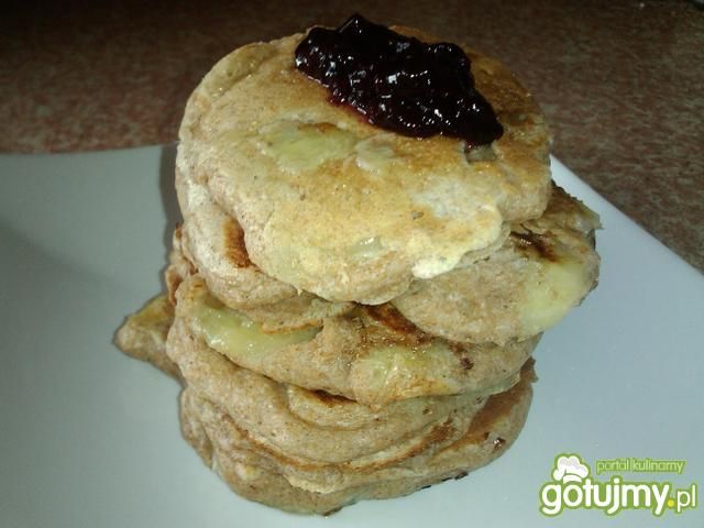 Pełnoz. drożdżowe placuszki z bananem Pełnoz. drożdżowe placuszki z bananem
