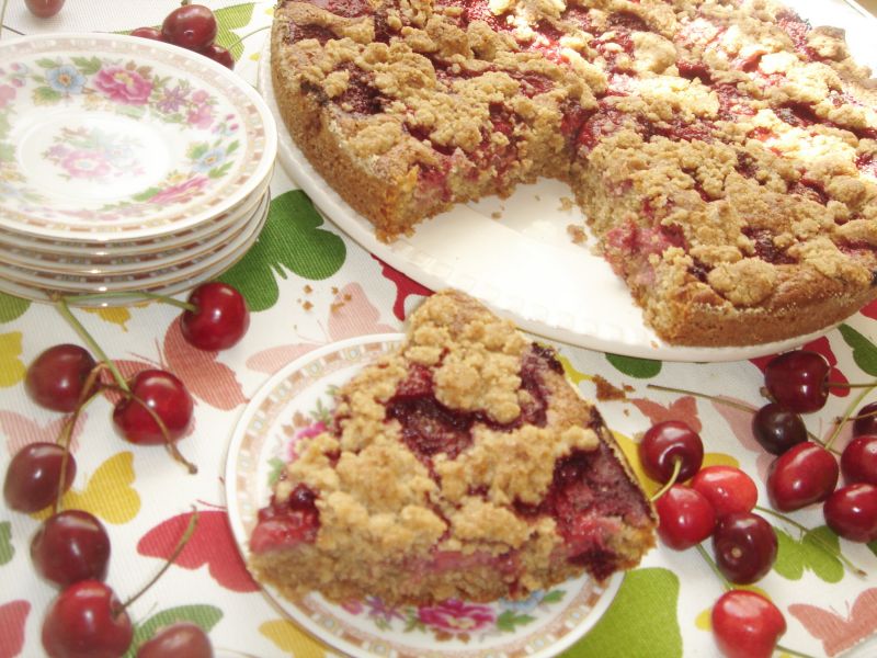 Pełnoziarniste ciasto z truskawkami